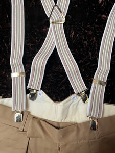Clip-on Trouser Braces (Fawn-Grey)