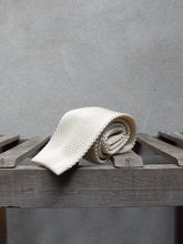 Load image into Gallery viewer, Silk Knit Tie (Cream)