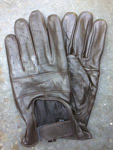 Leather Driving Gloves (Brown)