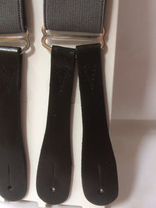 Trouser Braces (Steel Grey) leather end