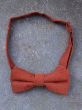Load image into Gallery viewer, Tweed Wool Bow Tie (Rust)