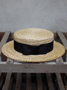 Traditional Straw Boater Hat