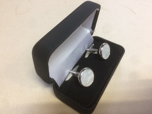Pearl Cufflinks with gilt or chrome surround