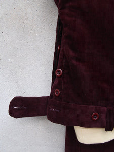 Tailored Corduroy Trousers (Burgundy)