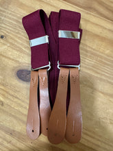Load image into Gallery viewer, Button-on Trouser Braces (Burgundy)