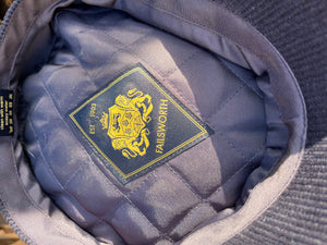 Corduroy Mariner Cap Marine Blue 'Lennon', 'Jackie Stewart'.