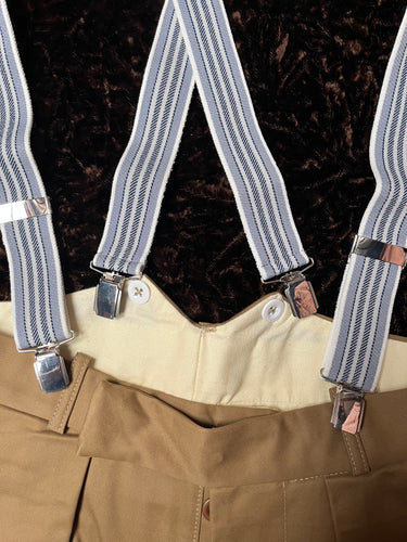 Clip-on Trouser Braces (Blue-Grey)