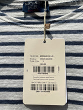 Load image into Gallery viewer, Minquiers Linen Cream/navy colourway