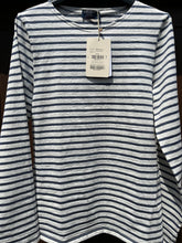 Load image into Gallery viewer, Minquiers Linen Cream/navy colourway