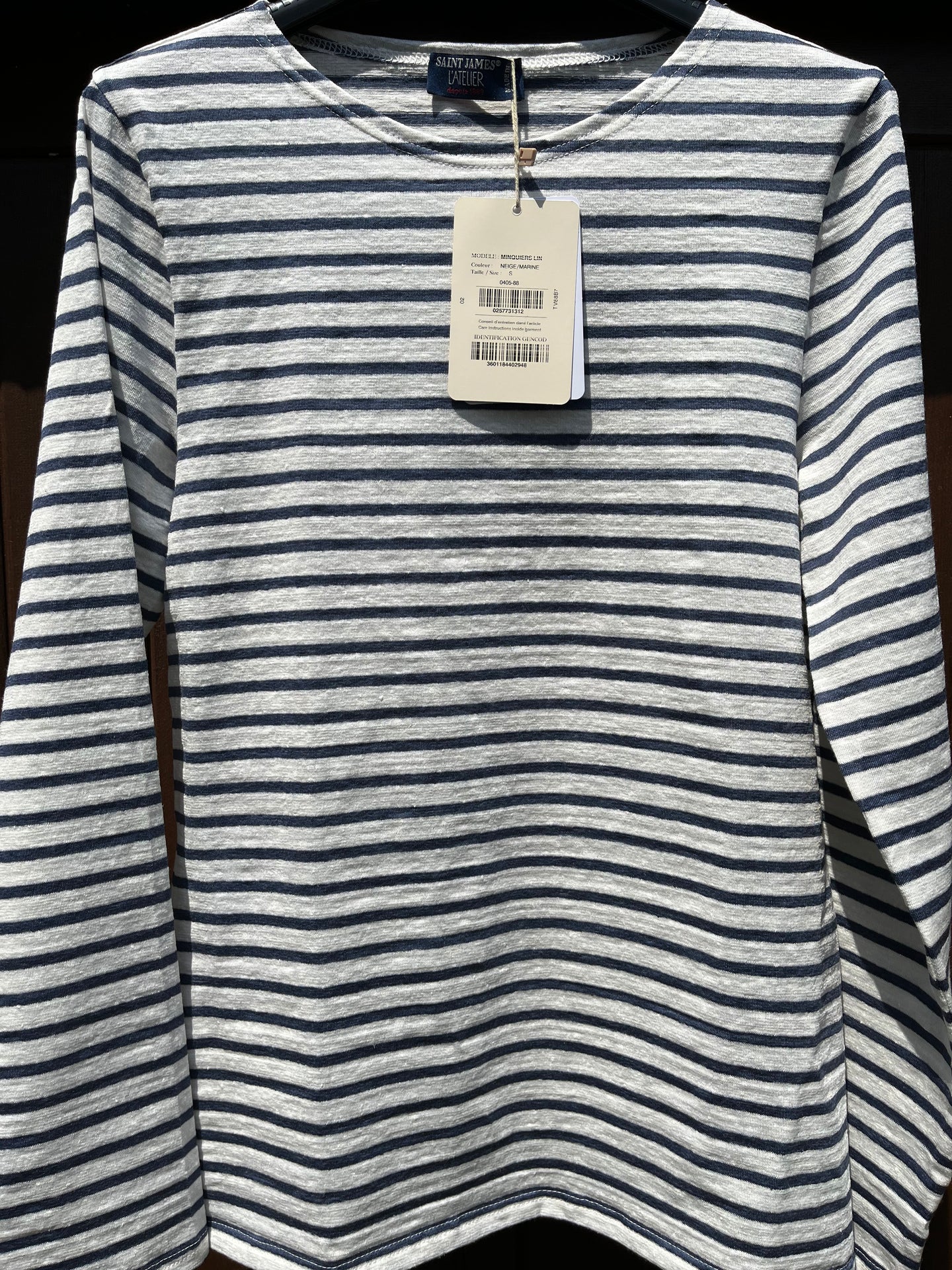 Minquiers Linen Cream/navy colourway