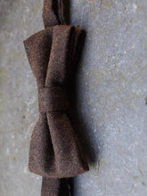 Load image into Gallery viewer, Tweed Wool Bow Tie (Brown)