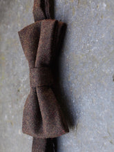 Load image into Gallery viewer, Tweed Wool Bow Tie (Brown)