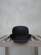 Load image into Gallery viewer, Black Fur-Felt Bowler Hat