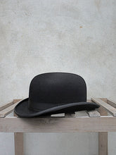 Load image into Gallery viewer, Black Fur-Felt Bowler Hat