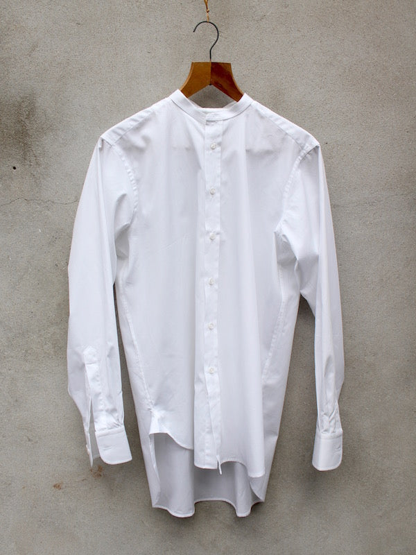White collarless dress shirt sale