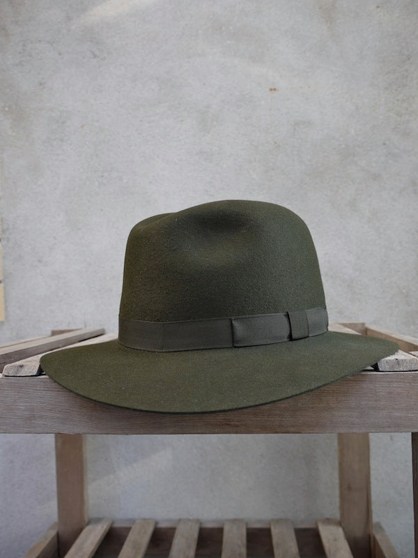 Crushable Trilby Hat (Olive)