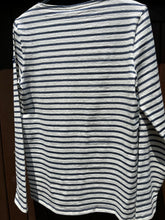 Load image into Gallery viewer, Minquiers Linen Cream/navy colourway