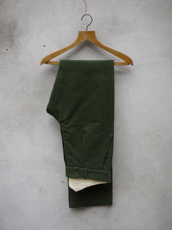 Fishtail Trousers | Moleskin (Olive)