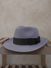 Load image into Gallery viewer, Fedora Trilby Hat (100% fur felt-Grey)