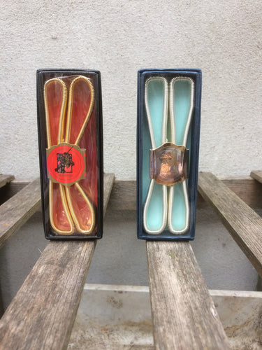 Two pairs of Saint George Shirt Sleeve Garters one pair in Silver one in Gold (armbands)