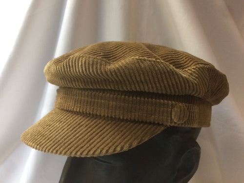 100% Fawn Cotton Corduroy Cap 'Lennon' Jackie Stewart'