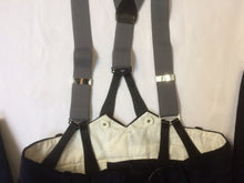 Load image into Gallery viewer, Trouser Braces (Steel Grey) leather end