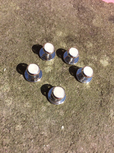 Pearl Shirt Studs with silver surround