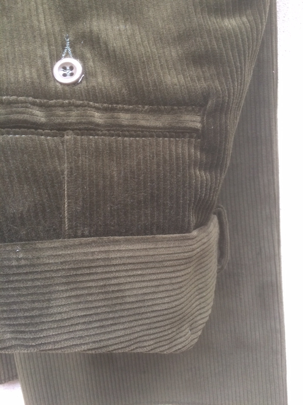 Fishtail Trousers | Corduroy (Olive)