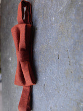Load image into Gallery viewer, Tweed Wool Bow Tie (Rust)