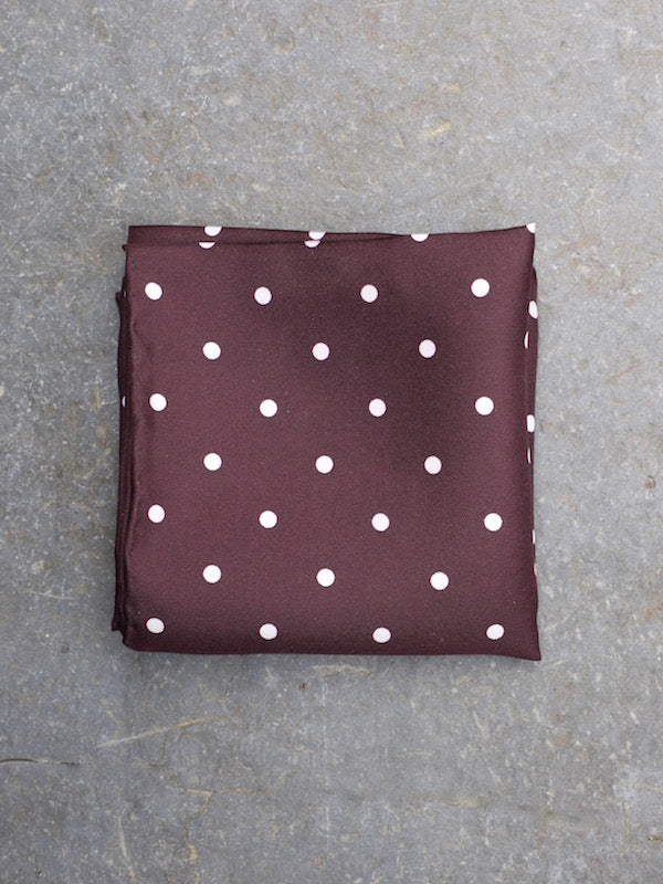 Pocket Square | Polka Dot (Burgundy)