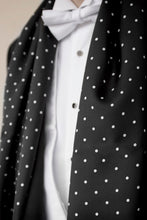 Load image into Gallery viewer, Polkadot Silk Scarf (Black)