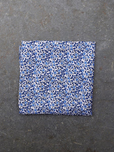 Pocket Square | Sketched Flower (Blue)