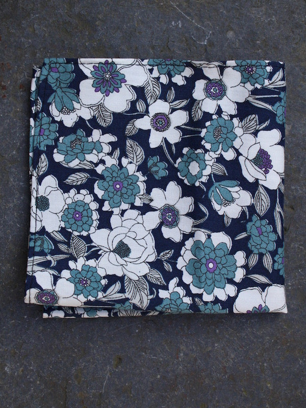 Pocket Square | Flower Bed (Cerulean)