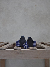 Load image into Gallery viewer, Sock Suspenders (Blue Striped)