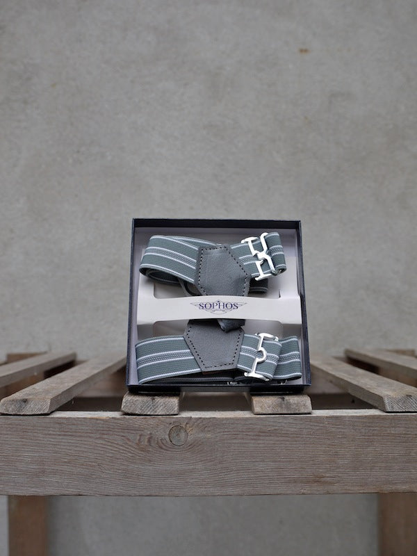 Sock Suspenders (Grey Striped)