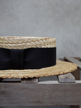 Load image into Gallery viewer, Traditional Straw Boater Hat