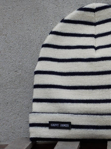 Stripey Knit Hat (Cream) Bonnets Rayes