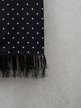 Load image into Gallery viewer, Polkadot Silk Scarf (Black)