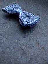 Load image into Gallery viewer, Silk Knit Bow Tie (Pale Blue)