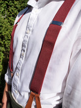 Load image into Gallery viewer, Button-on Trouser Braces (Burgundy)