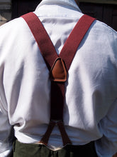 Load image into Gallery viewer, Button-on Trouser Braces (Burgundy)
