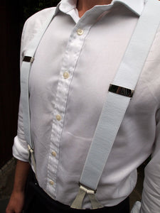 Trouser Braces Button-on (White) 35mm. width