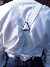 Load image into Gallery viewer, Trouser Braces | Clip-on (White) 35mm