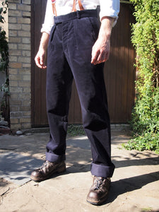 Fishtail Trousers | Corduroy (Navy)