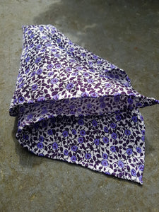 Pocket Square | Sketched Flower (Purple)