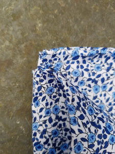 Pocket Square | Sketched Flower (Blue)