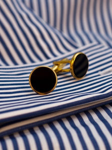 Onyx Cufflinks with gilt or chrome surround