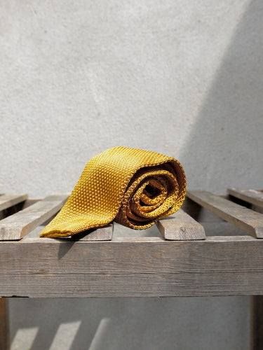 Silk Knit Tie (Gold)