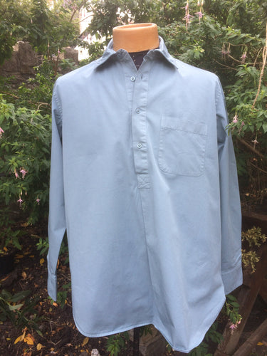 Work Shirt (Soft Sky) 100% Cotton Pullover work shirt 'Vintage Pattern'