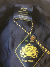Load image into Gallery viewer, Corduroy Mariner Cap Marine Blue &#39;Lennon&#39;, &#39;Jackie Stewart&#39;.